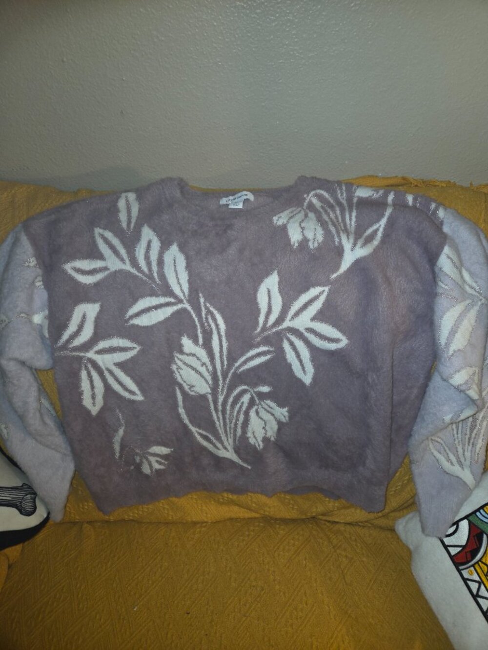 LIZ CLAIBORNE Wmns M Sweater Long Sleeved Pullover Estate Garden